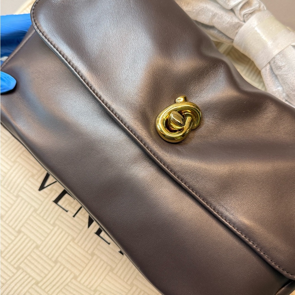 Elegant Brown Leather Clutch